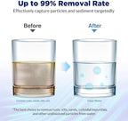 Membrane Solutions 50 Micron Pleated Polyester Sediment Water Filter 10"x2.5" Replacement Cartridge Universal Whole House Pre-Filter Compatible with W50PE, WFPFC3002, SPC-25-1050, FM-50-975 - 12 Pack
