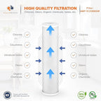 Aquaboon 5 Micron 20 x 4.5 Anti-Scale, KDF, CTO Filter Replacements Set NSF Certified House Water Filters Cartridges for 3-Stage Water Filter System 2 Pack
