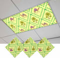 3 Pack Fluorescent Light Cover, Desert Sand Camels Light Covers for Ceiling Lights, Palm Trees Tropical Plants Polka Dot Yellow Magnetic Lights Filters Ceiling Shade for Classroom/Office - 4 x 2 Feet