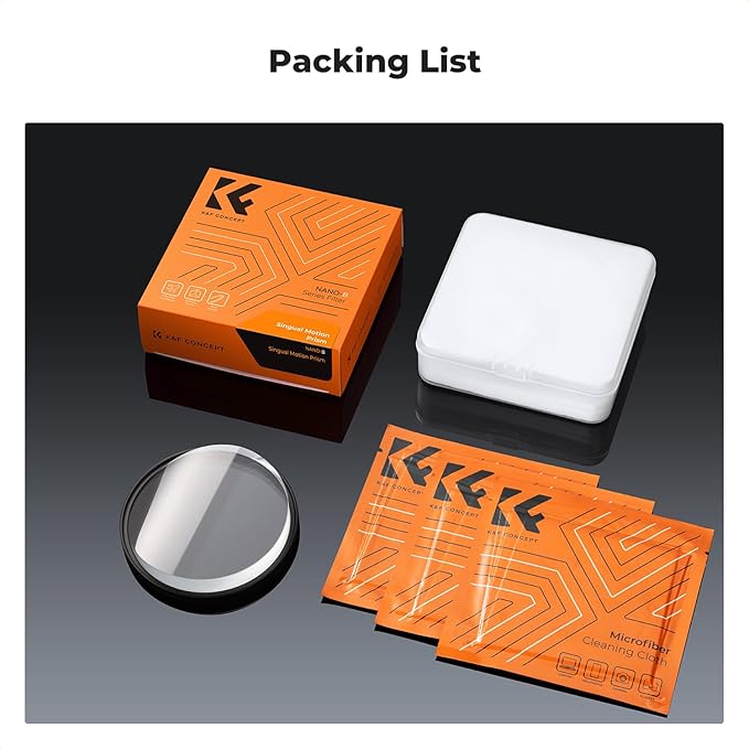 K&F CONCEPT 67mm Unilateral Blur Ghost Motion Filter Super Speed Effects for Camera Lens Clear Optical Glass with Cleaning Cloth