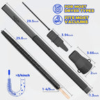 Holikme Dryer Vent Cleaner Kit 2 Pieces - Upgraded Dryer Lint Screens Cleaner Brush Part, Dryer Lint Vacuum Attachment Fit for Most Vacuum Cleaner, Dryer Lint Brush, Black
