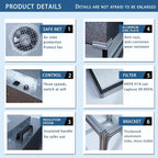 FFU HEPA H14-Filter Laminar Flow Hood Updated FanFilter Unit（Include HEPA Filter）100/ISO Class 5 Cleanroom/Laboratory/Cleanroom/Mushroom Room, Laminar Air Flow Hood(22.6"x22.6"110V)