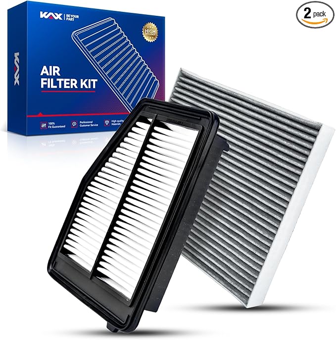 KAX Engine & Cabin Air Filter Kit for Honda Civic 2012-2015 1.8L, Acura ILX 2013-2015 2.0L, Replace# CA11113 CF10134