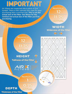 12x12x1 Air Filter MERV 8 Rating, 12 Pack of Furnace Filters Comparable to MPR 700 & FPR 5 - Made in USA by AIRX FILTERS WICKED CLEAN AIR.