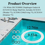 Diaphragm Gasket, Fit for Hayward Perflex DECX5000G, EC40AC,EC50,EC50C,EC50A,EC50AC Series Extended DE Filter, W/ECX1014A Bump Shaft Kit ECX1011 ECX9611246 ECX1014, Part NO. HAY-051-1507,EC-50C,EC-40C