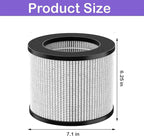 SCREENTRONICS 2 Pack Bissell 2801 3-in-1 True HEPA + Activated Carbon Filters Compatible Replacement for Bissell Personal MYair 2901, 2780, 2780A, 2780B, 2780P, 27809, 3329 Air Purifier