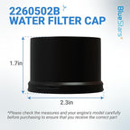 BlueStars 2260518B 2260502B Refrigerator Water Filter Cap Replacement – Compatible with Whirlpool & Kenmore Filters - Replaces WP2260518B WP2260518BVP PS11739970