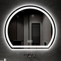Bathroom Mirror with 3 Colour LED Lights, Lighted Bathroom Makeup Wall Mounted Mirror with Demister Pad, Touch Switch Mirror for Entryway, Bathroom, Vanity(19.6"/50cm)