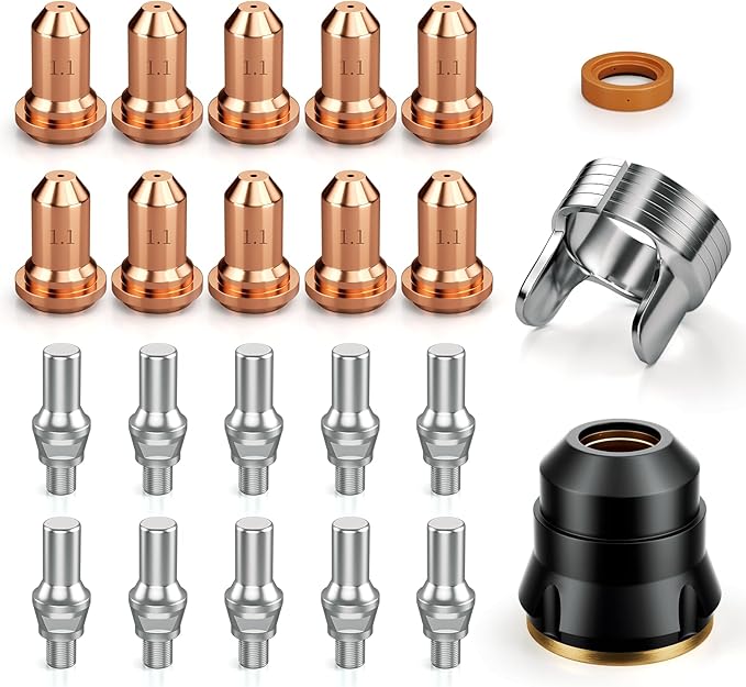 ARCCAPTAIN 23Pcs IPT60 Plasma Cutter Torch Consumables, .045" Plasma Cutter Accessories for ARCCAPTAIN CUT55 NON-HF, CUT55 MP and CUT60 Non-HF, Work with 50-60A Current