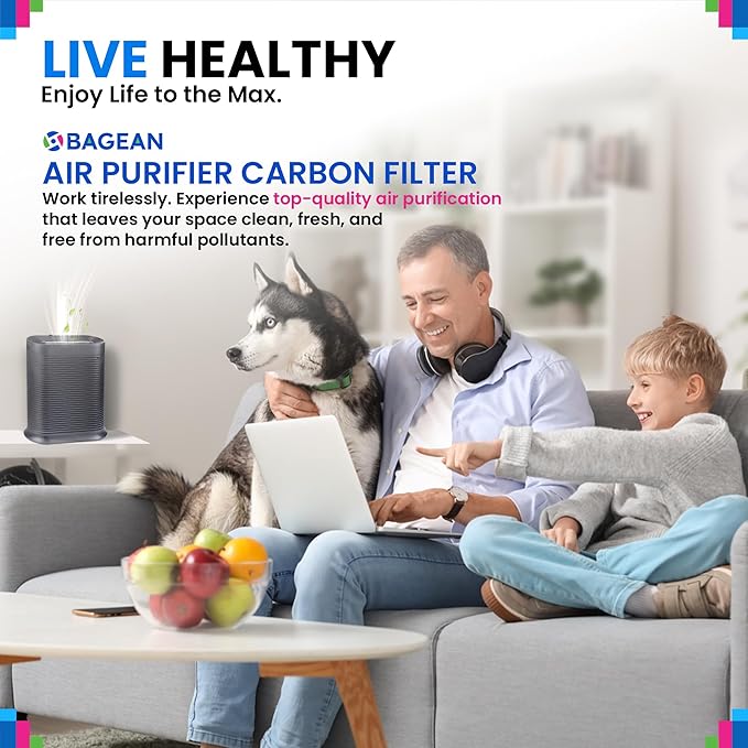 Bagean HPA200 Carbon Pre Filter A Compatible with Honeywell Air Purifier Filter Replacement - Fits HPA200 HPA5200 HPA5250 Series - Activated Prefilter A Absorbs Odor & Filters Freshen the Home (4-Pk)