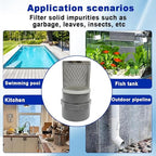 2" Stainless Steel Filter Cover Connected to 2 inch/DN50 Grey PVC Filter Water Pipe, Suction Strainers Used to Remove Debris and Reduce Solid Entry（1pcs）