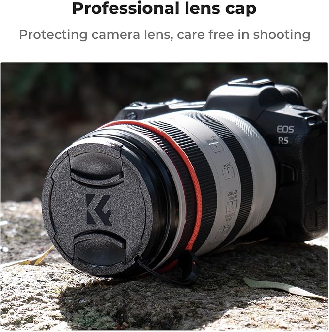 K&F CONCEPT 58mm MC UV Lens Protection Filter with Lens Cap Cleaning Cloth Optical Glass Ultra Slim 18 Multi-Layer Coatings Camera Lens UV Filter (K-Series)