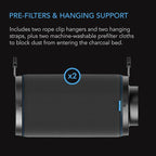 AC Infinity Air Carbon Filter 6" with Premium Australian Virgin Charcoal, for Inline Duct Fan, Odor Control, Hydroponics, Grow Rooms