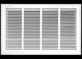 24" X 16 Steel Return Air Filter Grille for 1" Filter - Removable Face/Door - HVAC Duct Cover - Flat Stamped Face - White [Outer Dimensions: 26.5 X 17.75]