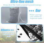 3 Pack 180 μm Filter Bag, Aquarium Media Bag with Drawstring Reusable Extra Fine Mesh Bags Nylon Aquarium Net Media Bags for Activated Carbon Resins(7.8x3.6in)