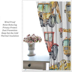 Kids Excavator Curtains, Retro Truck Tractor Machinery Construction Vehicle Crane Digger Mixer Rod Pocket Decorative Windows Curtain for Teens Girls Boys Room 52x84in (30% Blackout)
