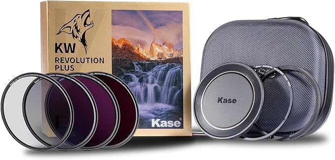 Kase 112mm KW Revolution Plus Master Kit, Includes CPL, ND8/64/1000, Inlaid Ring, Front Lens Cap, Filter Bag, 3D Tool, Suitable for Long-Exposure Landscape Video Shooting