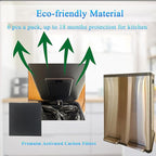 Odor Absorbing Filter Refills for SIMPLI-Magic Trash Can, Activated Charcoal Deodorizer Compatible with SIMPLI-Magic Garbage Bins with Built in Odor Filter Compartment, Square (Pack of 6)