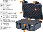 MEIJIA Portable All Weather IP67 Waterproof Protective Case,Hard Camera Case,Dry Case with Customizable Foam,Fit Use Of Drones,Camera,Equipments,10.62 x9.68x4.87inches