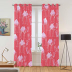2 Panel Kitchen Cafe Curtains, Desert Camel Sunlight Filtering Nature Air Through, Home Decor Window Covering Tier Curtains for Living Room 104W x 96L inch Summer Sand Camel Animal Vintage Pink