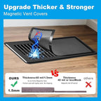 4 PCS Magnetic Vent Covers - 5.5"x12" Magnetic Air Vent Screen - for Floor/Wall/Ceiling Registers - Easy Install, Secure Fit - Durable(Fits Registers 5.5" to 6.5" Wx 12" to13" L)