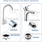 12 pcs Faucet Adapter Kit, CNYMANY Kitchen Aerator Adapter Set Male Female Sink Faucet Adapter Connecting Garden Hose Water Filter Standard Hose via Diverter