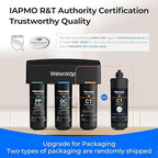Waterdrop TSB 8 Layer Under Sink Water Filter, Reduces PFAS, PFOA/PFOS, Fluoride, Chlorine, Bad Taste & Odor, with Dedicated Faucet, NSF/ANSI 42 Certified Element, Under Sink Water Filtration System