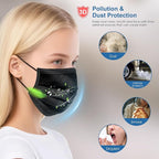 NNPCBT 5 Color Disposable Face Masks 100 Pack,3-Ply Breathable Mask For Adults,Great For Outdoors,Home, Office, School