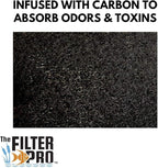 Carbon Fine Filter Media, 3/8" Thick, 12" x 12" Pads, 2 Pack, Perfect for Aquariums, Ponds or Water Gardens, Made in USA