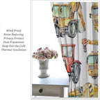 Kids Excavator Curtains, Retro Truck Tractor Machinery Construction Vehicle Crane Digger Mixer Rod Pocket Decorative Windows Curtain for Teens Girls Boys Room 72x63in (30% Blackout)