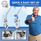RTW5AK SGS-Tested Reverse Osmosis Alkaline Water Filter System, 6 Stage pH+ Alkaline Remineralization Under Sink RO Water Filtration System Plus Extra 3 Filters, 50 GPD