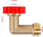 Lead-Free Brass 90 Degree Hose Saver,90°Hose Elbow Fitting Quick Swivel Connect Adapter,Thread Size 3/4" Connectors,Hose Protector with Water Filter（2 Pcs）