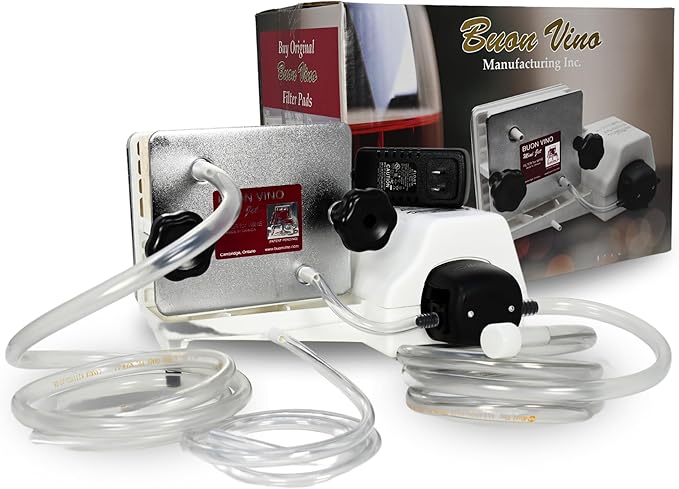 Buon Vino Mini Jet Wine Filter - Easy Bottle Filteration Brewing Kit - Simple Automatic Machine Accessories - Brew System Gadgets - Portable Homebrew Supplies - Electric Mini Whisk Filters Equipment