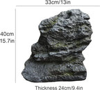 Outdoor Fake Rock Cover Realistic Lightweight Fiberglass Artificial Landscape Boulder Enclosure Protection Dome for Well Pump Septic Tank Electrical Boxes R (U)