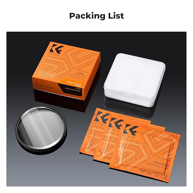 K&F CONCEPT 77mm Bilateral Blur Ghost Motion Filter Super Speed Effects for Camera Lens Clear Optical Glass with Cleaning Cloth