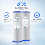 10in Ice Bath Chiller Filters 20 Micron 10" x 2.5" Water Filter Replacement Cartridge – Fits Ice Pod Cold Plunge Water Chiller, Cold Plunge Filters, Water Filter for Cold Plunge