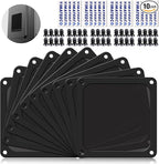 Dust Filter PC 120mm for Computer Cooler/PSU/Routers Nylon 80 Mesh, Magnetic Frame PC Fan Dust Mesh PC Cooler Filter Dustproof Computer Fan Grills (Nylon, 120 * 120mm, 10pcs, Black)