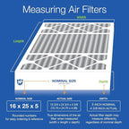 Nordic Pure 16x25x5 (Actual Size: 15 3/4 x 24 3/4 x 4 3/8) Honeywell Replacement Air Filters MERV 12 Plus Carbon 1 Pack