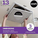 Simply 14x14x1 Air Filter, Merv 13, 6 Pack, For Home AC Furnace & HVAC (Actual Size: 13.75"x13.75"x0.75") DUST, Pet, & Allergy Control