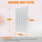 Nail Dust Collector Replacement Filter 2 Pack, Reusable Dust Filter for Acrylic Nails with Filter, Electric Cleaner Nail Fan Dust collector for Nail Polishing, Low Noise, Home Nail Salon