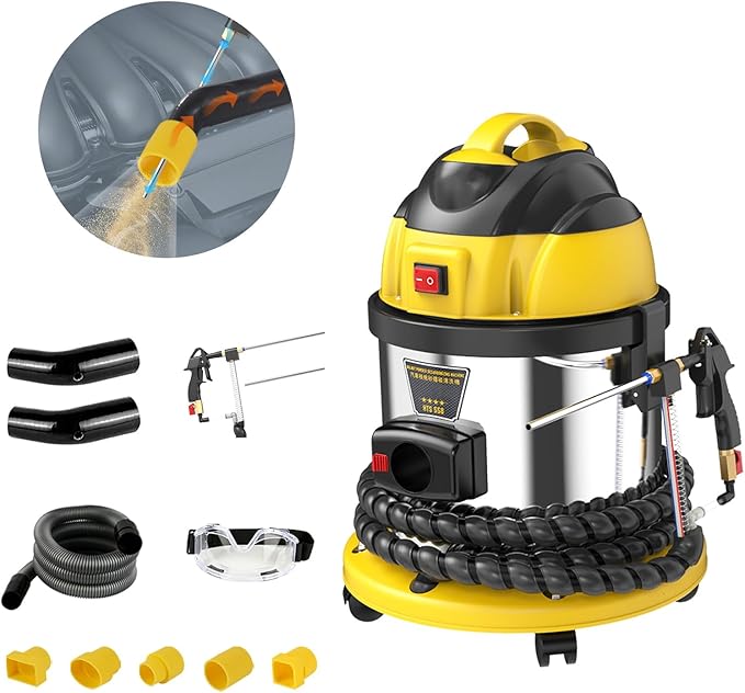 HTS558 Walnut Blaster Machine, Valve Carbon Deposits Cleaner for Automotive Engine Intake & Valvetronic System, 110V/220V Walnut Blasting Cleaning Machine,Walnut Shell Sand Blasting Cleaner Tool