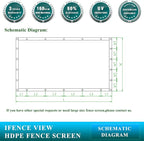 Ifenceview 6'x1' to 6'x100' Brown Shade Cloth Panels Fence Privacy Screen Fabric Mesh Net for Construction Site Yard Driveway Garden Railing Pool Balcony Canopy Awning 160 GSM (6' x 55')