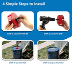 5" Rain Barrel Screen Kit with Hole Saw Tool - Complete Aluminum Mesh Cover & DIY Filter for Easy Rainwater Collection from Gutters