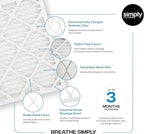 Simply 12x20x1 Air Filter, MERV 8, 6 Pack, For Home AC Furnace & HVAC (Actual Size: 11.75"x19.75"x0.75") DUST, Pet, & Allergy Control