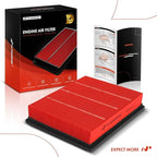 A-Premium Pre-oiled Engine Air Filter Compatible with Chevy, GMC & Cadillac Models - Silverado, Suburban, Tahoe, Cheyenne, Sierra, Yukon, Escalade, Avalanche, C3500HD