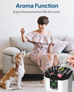 Air Purifier for Home Bedroom, Cobectal Room Air Cleaner with H13 True HEPA 3-in-1 Filter, Aroma Function & Sleep Mode, Desktop Small Air Purifier for Office, Dorm, Hotel, RVs (White)