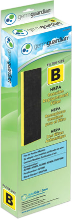 GermGuardian HEPA Pure Genuine Air Purifier Filter B, Removes 99.97% of Pollutants, Wildfire Smoke, Odors, for AC4825, AC4300, AC4900, AC4880, AC4850, CDAP4500, 2-Pack, Black/Yellow, FLT48252PK