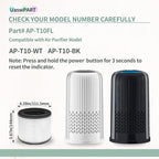 AP-T10FL Replacement Filter Compatible with HoMedics Air Pu-rifier Filter Replacement for AP-T10-WT AP-T10-BK TotalClean 4-in-1 Tower Series with Activated Carbon HEPA-Type Filters, 1 Pack