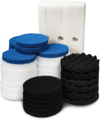 LTWHOME Foam Filter Set, Fine Filters, Carbon Filters, Bio-Foam Filters and Polishing Pads Fit for Fluval FX5 (Pack of 42)