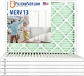 Filters Fast 12x15x1 Air Filter Merv 13, 1" AC Furnace Air Filters, Made in the USA, Actual Size: 11.75" x 14.75" x 0.75, 6 Pack